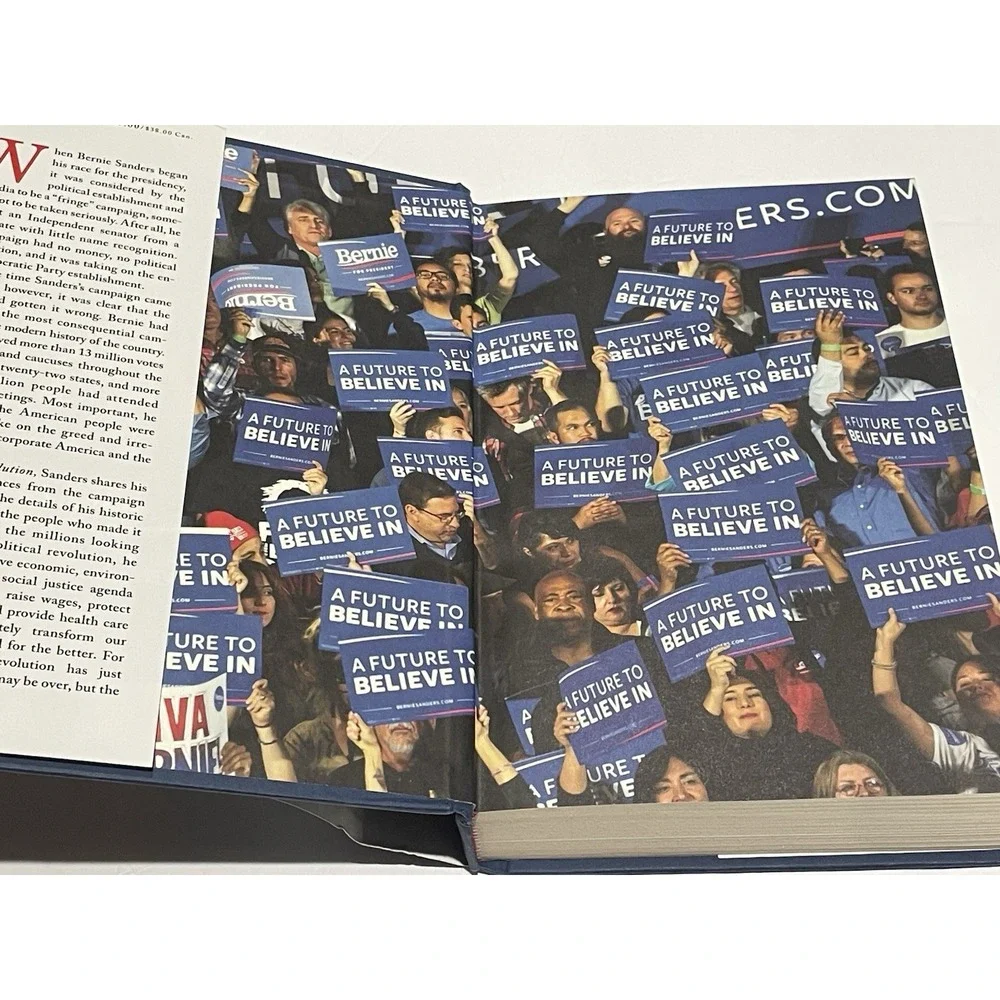 Hand Signed Our Revolution: A Future to Believe In Hardcover Bernie Sanders 2016